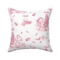 Christmas Celebration Toile on Pink