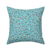 Ditsy floral - Baby ditsy floral - Aqua ditsy floral - Small