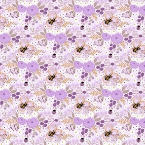 happy bee purple lavender