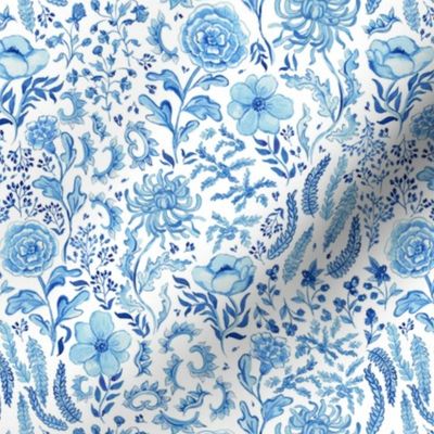 Porcelain Floral blue