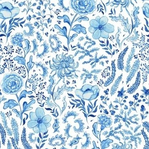 Porcelain Floral blue