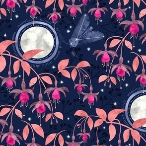 Moonlight, Moth and Fuchsia / Small Scale