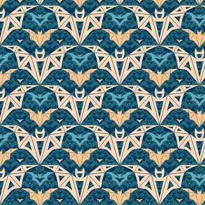 abstract bats - teal - small size