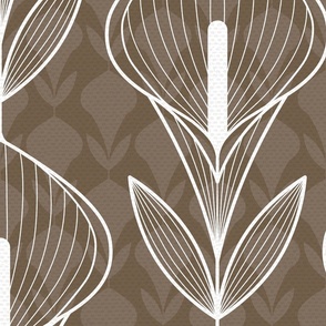 Art nouveau Calla Lily - bark - XLarge size 