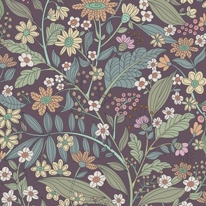 Tree of Life Floral Dusty Plum