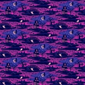 Magical Halloween Night - tiny - mystical violet