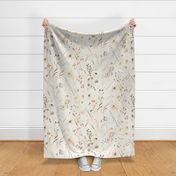 Neutral Botanicals watercolor floral large