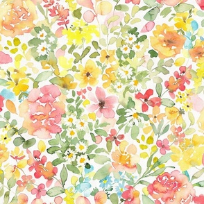Optimism - vivid watercolor floral