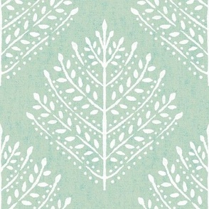 Tea Green Eloise Leaves Textured