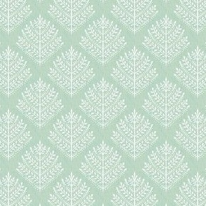 Tea Green Eloise Leaves Textured Small Scale