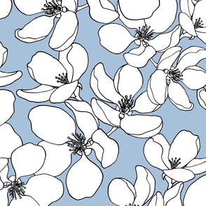 Apple Blossom Fabric, Wallpaper and Home Decor | Spoonflower