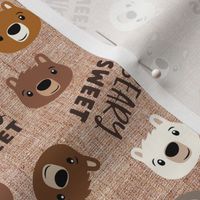 Beary Sweet - cute bears - valentines - brown - LAD21