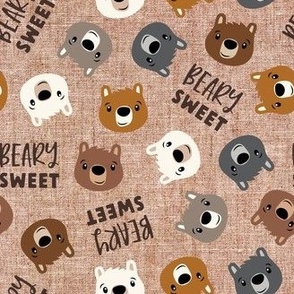 Beary Sweet - cute bears - valentines - brown - LAD21