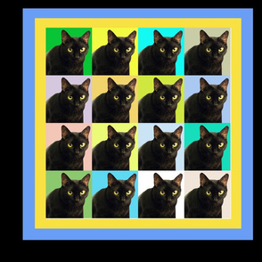 Velvet the Cat 64 Framed Multi colored