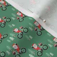 Santa Bike Ride - Green, Small Scale