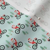 Santa Bike Ride - Blue, Small Scale