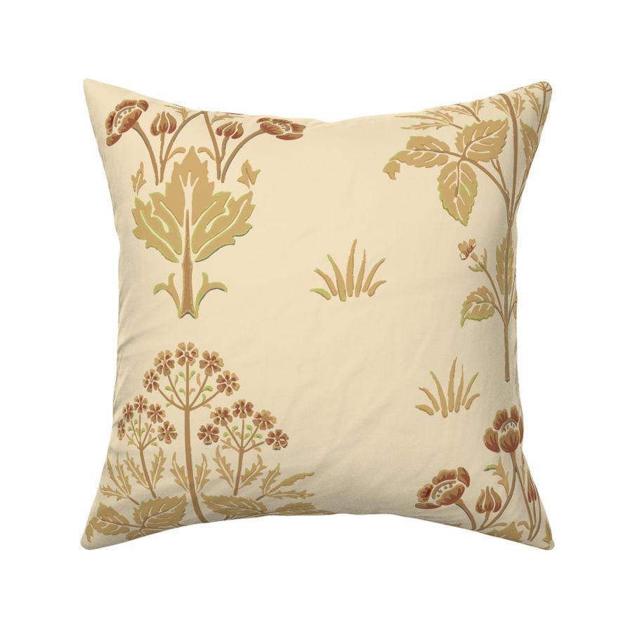 William Morris Meadow Sweet Old Gold  LARGE Scale