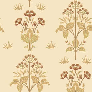 William Morris Meadow Sweet Old Gold  LARGE Scale