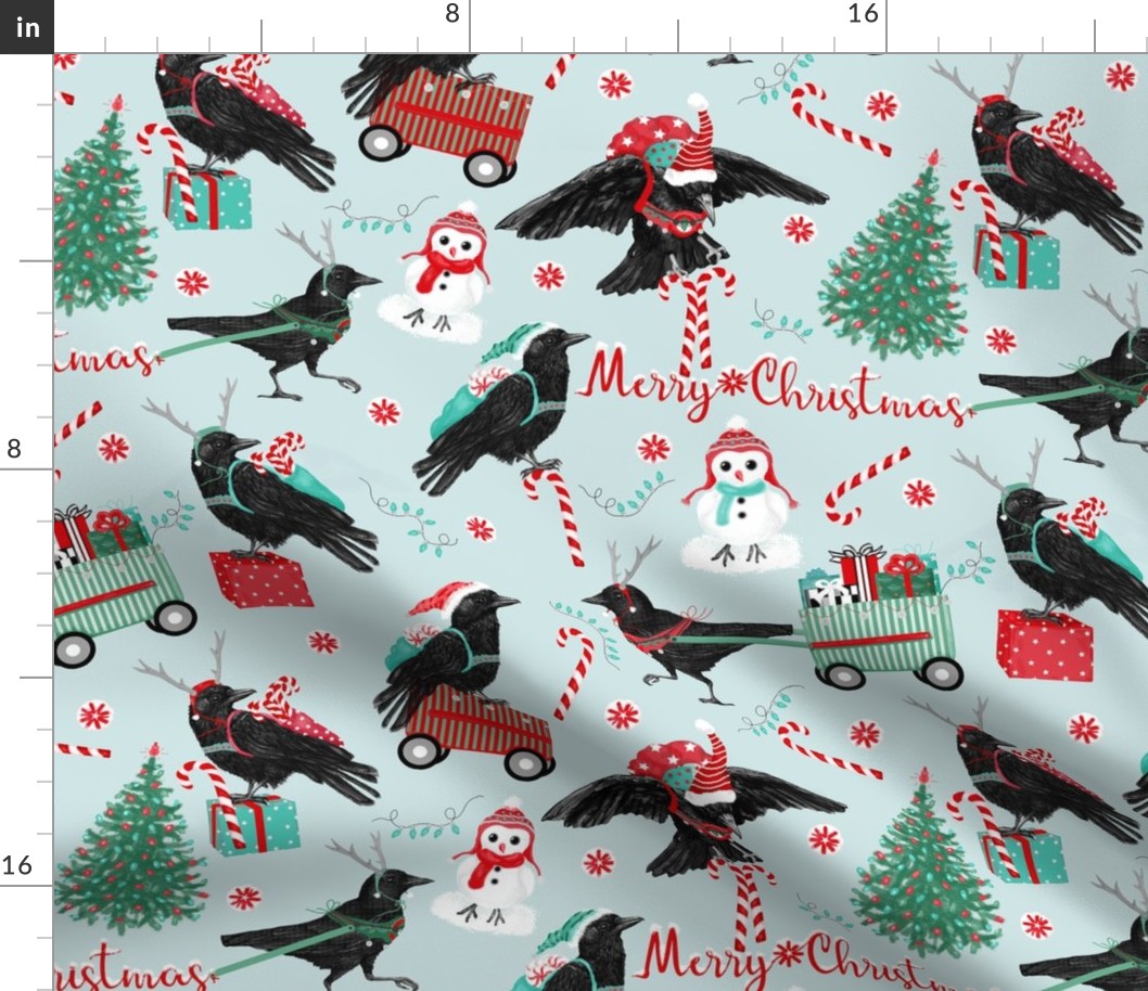 Crows Decorate For Christmas 