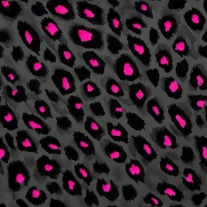 Wild Cat Black Charcoal and Pink