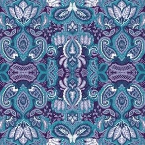 Genevieve Plum Forest Paisley Small Scale