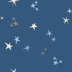 RetroChristmas Wonky Stars - Blue
