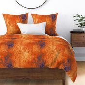 ornate_orange_blue_damask_swirl