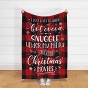 54 x 72 inches Drink Cocoa, Snuggle Under My Minky Christmas Movies