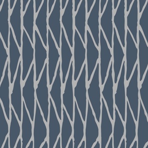 Iron Fence - Slate Blue and Grey - Large Scale