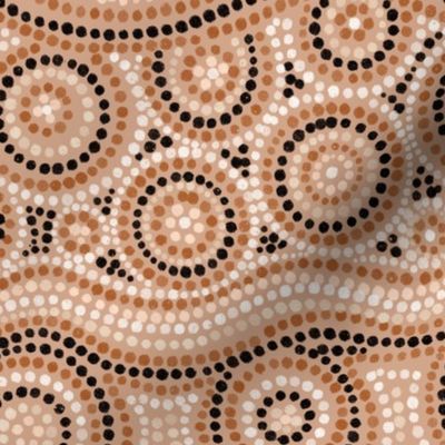 Aussie Tribal Print (bronze - beige - neutral) 14"