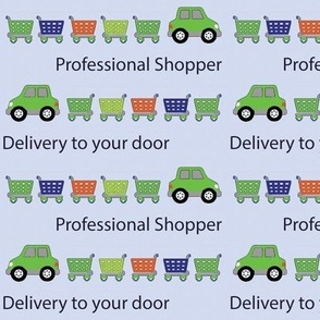 Professional shopper delivery green cars