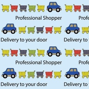 Professional shopper delivery blue