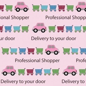 Professional shopper Pink cars carts 