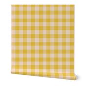 Yellow and cream Gingham | Jumbo Large Scale