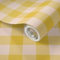 Yellow and cream Gingham | Jumbo Large Scale