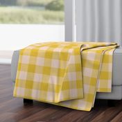 Yellow and cream Gingham | Jumbo Large Scale