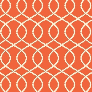 Friller white on orange