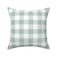 Duck Egg Green gingham swatch | Large Scale 