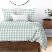 Duck Egg Green gingham swatch | Large Scale 