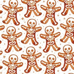 Gingerdead Men - Spooky Gingerbread Skeletons - White 1.5
