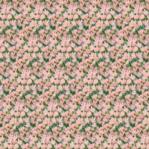 Pretty Pink Meadow Floral in on Soft Teal