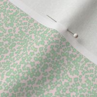 Ditsy Mint Floral on Light Pink