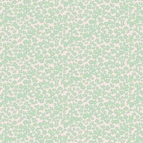 Ditsy Mint Floral on Light Pink