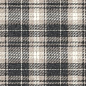 (small scale) fall plaid - fall plaid in charcoal/beige  - LAD21