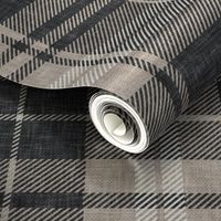 fall plaid - fall plaid in charcoal/beige  - LAD21