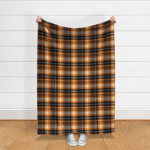 fall plaid - fall plaid in halloween orange/black  - LAD21