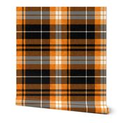 fall plaid - fall plaid in halloween orange/black  - LAD21