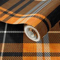 fall plaid - fall plaid in halloween orange/black  - LAD21