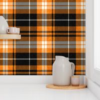 fall plaid - fall plaid in halloween orange/black  - LAD21