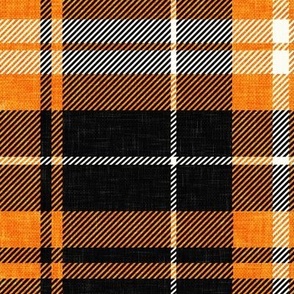 fall plaid - fall plaid in halloween orange/black  - LAD21